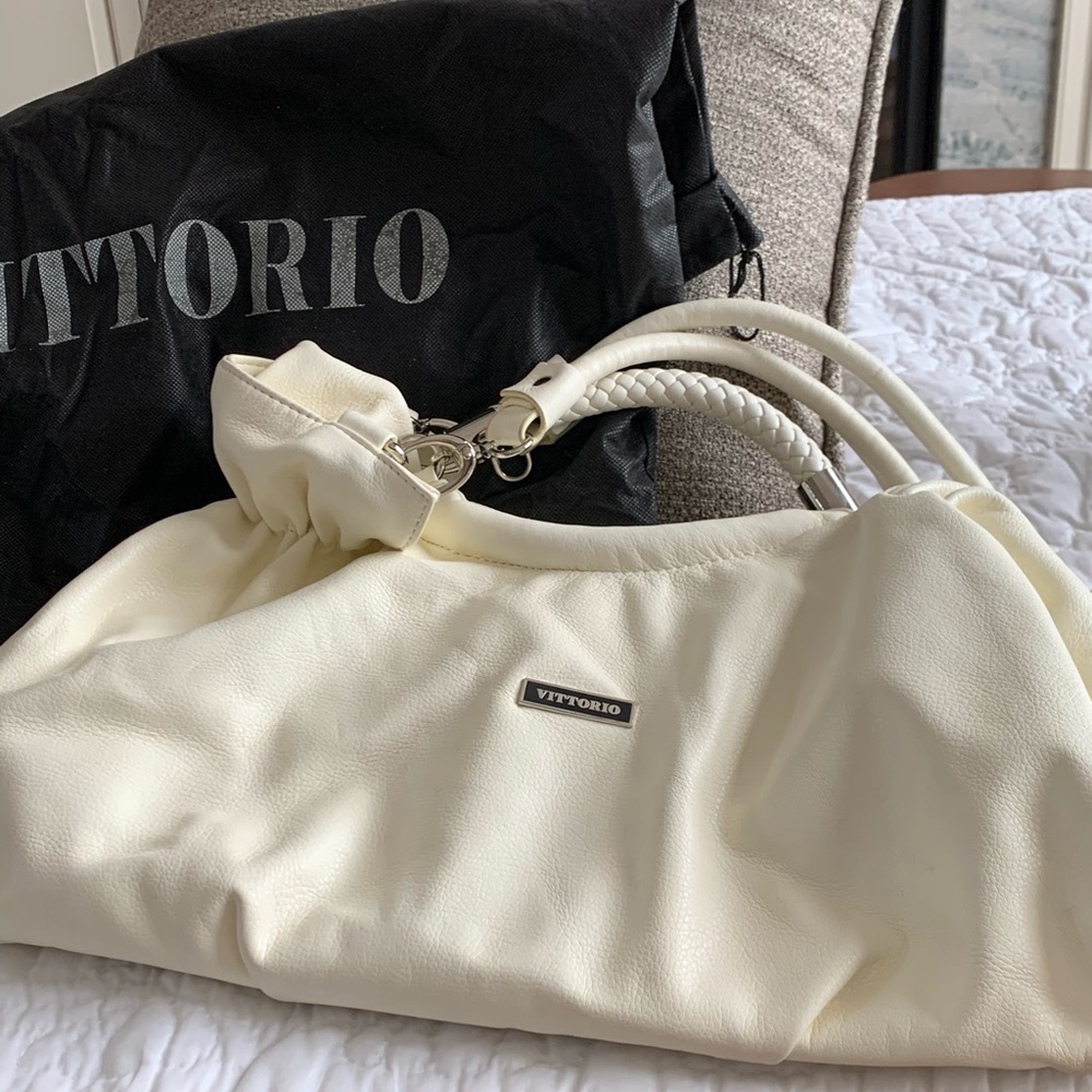 Vittorio Cream Leather Hans/Shoulder Bag